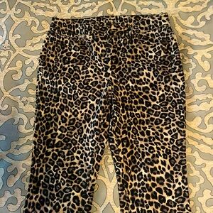 White House Black market cheetah jeans, size 10